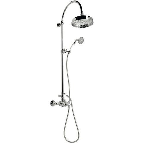 Sapho Mjedeni set za tuš kabinu u sjajno srebrnoj boji s termostatskim ventilom s glavom za tuš/sa ručnim tušem 142 cm Antea – Cijene