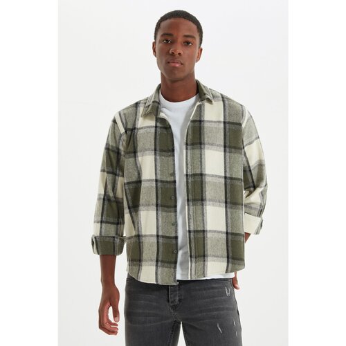 Trendyol Khaki Men&amp;#039;s Lumberjack Regular Shirt Slike