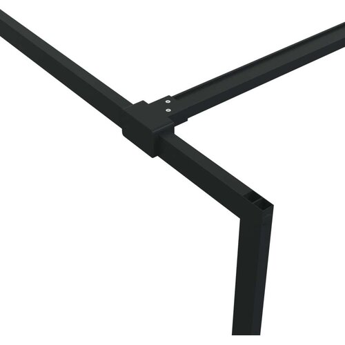 VidaXL Pregrada za tu&amp;scaron; crna 90 x 195 cm s napola mutnim staklom ESG Slike