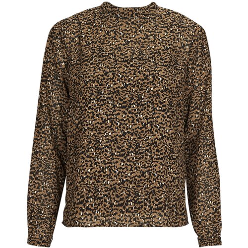 Only Topi &amp;amp; Bluze ONLKACEY FR L/S HIGH NECK TOP PTM Kostanjeva Slike