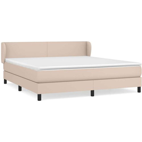  Krevet box spring s madracem cappuccino 180x200 cm umjetna koža Slike