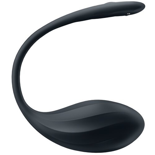 Satisfyer Ribbed Petal - radio vibrirajuće jaje (crno) Slike