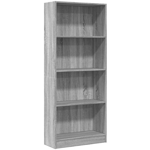 Maison Chic Knjižna omara - Knjižni regal siva sonoma 60x24x143 cm inženirski les, (21724835) Slike