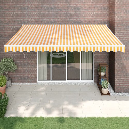  Automatska tenda na uvlačenje žuto-bijela 4,5 x 3 m Cijene