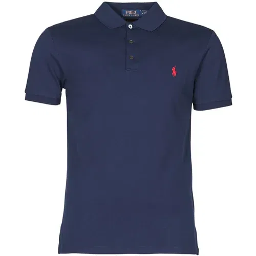 Polo Ralph Lauren POLO CINTRE SLIM FIT EN COTON STRETCH MESH LOGO PONY PLAYER Blue