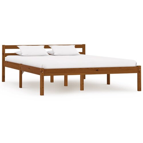 VidaXL Okvir za krevet od masivne borovine boja meda 140 x 200 cm Slike