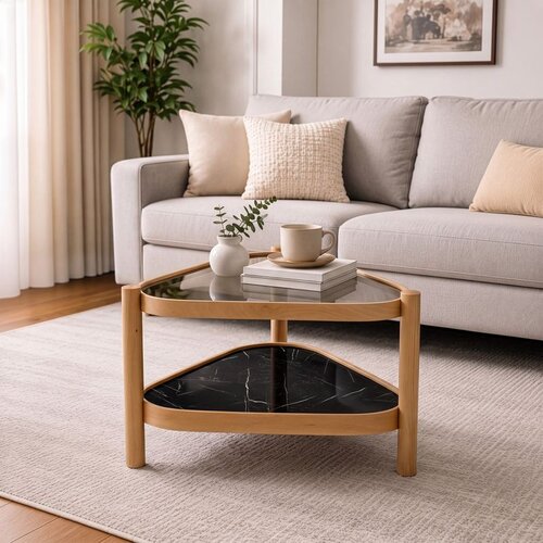 Hanah home klub sto Nesta 95, 95 cm, hrast / crni mermer Cene
