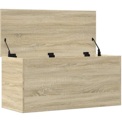 Kutija za pohranu boja hrasta 100x42x46cm od konstruiranog drva Slike