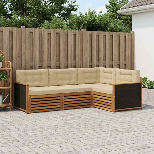  Set vanjskih sofa 4 pcs Prirodna i bež 247,5 x 168,5 x 73 cm Cene