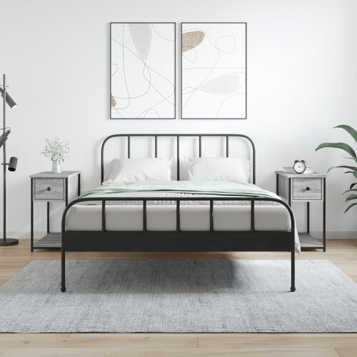 vidaXL Nočna omarica 2 kosa siva sonoma 30x60x60 cm inženirski les Cene