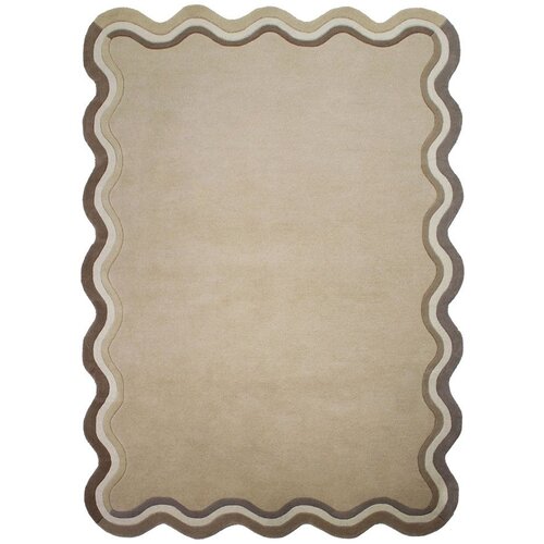 Flair Rugs Ručno rađen vunen tepih u prirodnoj boji 200x290 cm Leo Scallop – Cene