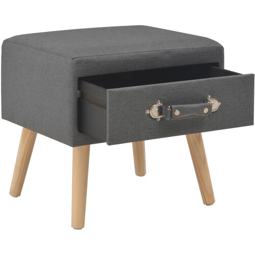 Maison Chic Nočna omarica - Nočna miza blago 40x35x40 cm temno siva, (21687418) Slike