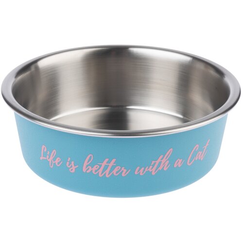 TIAKI zdjelica od nehrđajućeg čelika "Better With A Cat" - 450 ml, &Oslash; 14 cm Cijene