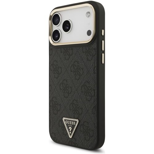 Guess maskica za IPHONE 17 Pro Max kompatibilna s MagSafe (4G PU s trokutastim logotipom) zlatno-crna Slike