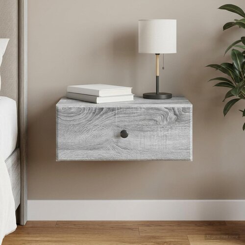  Noćni ormarić za montažu na zid Siva sonoma 49 x 34,5 x 20 cm Cijene