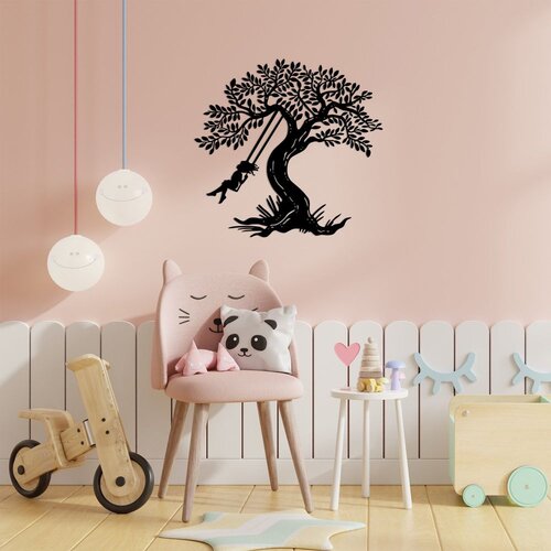 Wallity Zidna dekoracija Rockıng Gırl, 70 x 73 cm, Crna Cene