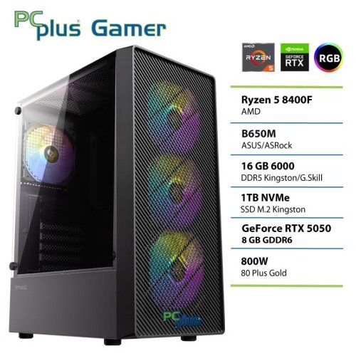 PCPLUS Gamer Ryzen 5 8400F 16GB 1TB RTX 5050 8GB gaming namizni računalnik Cene