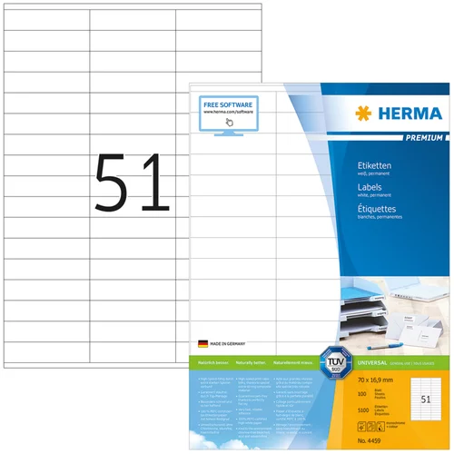 Herma Samolepilne etikete Superprint 4459, (70 x 16,9 mm), 100/1 (3420)