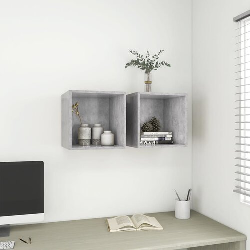  Zidni ormarići 2 kom boja betona 37x37x37 cm konstruirano drvo Cijene