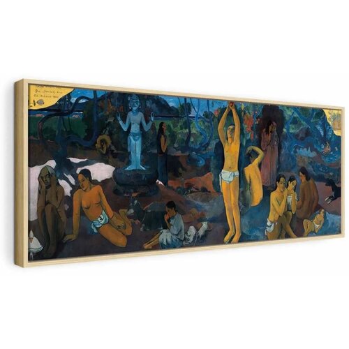  Slika - Paul Gauguin &ndash; Where Do We Come From? What Are We? Where Are We Going? 100x40 U prirodnom drvenom okviru Cijene