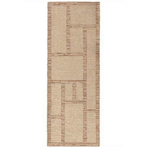Flair Rugs Ročno tkan volnen tekač v naravni barvi 80x230 cm Harris Modula Wool &ndash; Cene