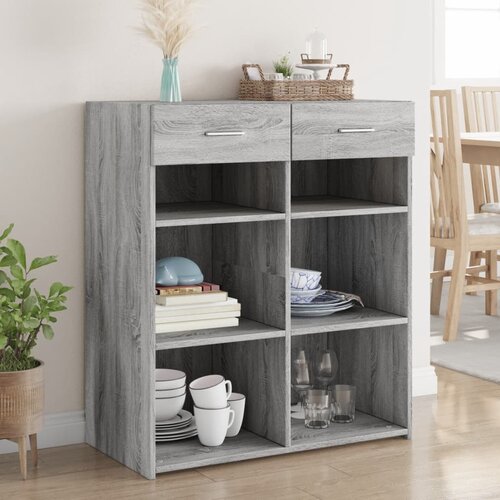  Komoda siva boja hrasta 80x42,5x93 cm od konstruiranog drva Cene