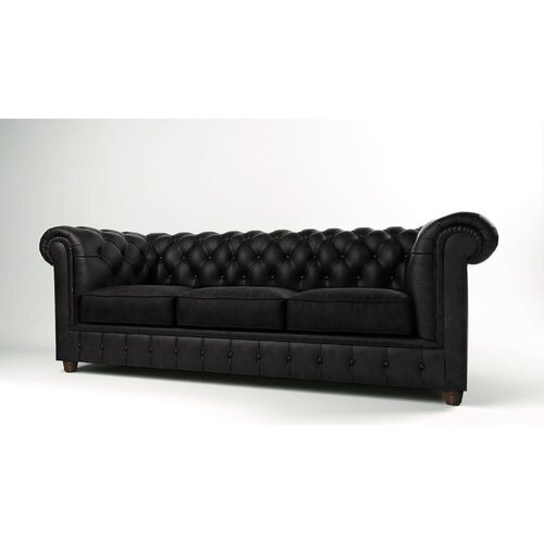Ropez Crna bar&amp;scaron;unasta sofa 230 cm Cambridge - Slike