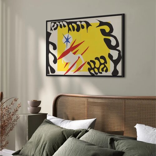  Slika - Henri Matisse &amp;ndash; Nightmare of the White Elephant 90x60 U crnom drvenom okviru Slike