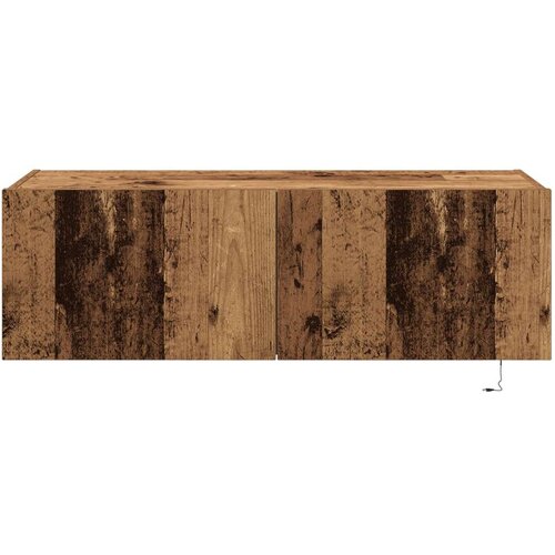  zidna komoda s LED svjetlima staro drvo 100x35x31 cm Slike