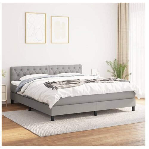  Box spring s madracem svjetlosiva 160x200 cm tkanina Cene