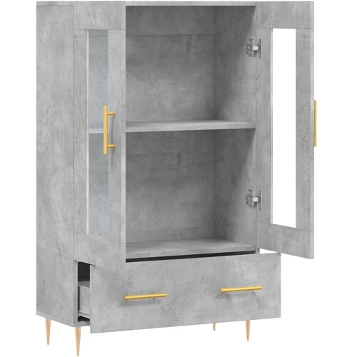  Visoka komoda boja betona 69,5 x 31 x 115 cm konstruirano drvo Slike