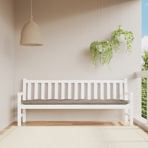 vidaXL Jastuk za vrtnu klupu smeđesivi 200 x 50 x 7 cm tkanina Oxford Cijene