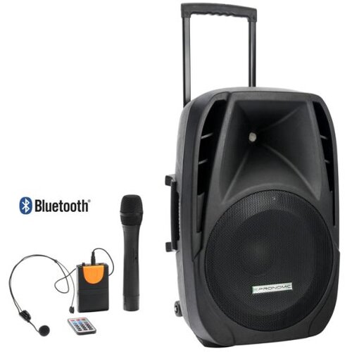 AUDIO KONDRIC Prenosni akumulatorski zvočnik PH15AW 15" 100/200W, ročni daljinski in naglavni mikrofon - - Audio-Kondric Cene