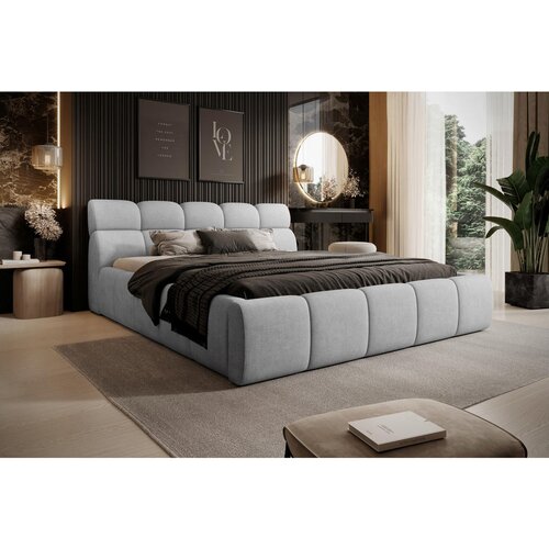 Esposa OBLAZINJENA POSTELJA 180 cm x 200 cm , tekstil srebrne barve Slike