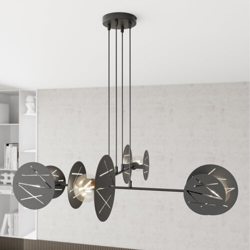  Visilica na sajli XOTIC 4xE27/15W/230V crne boje Slike