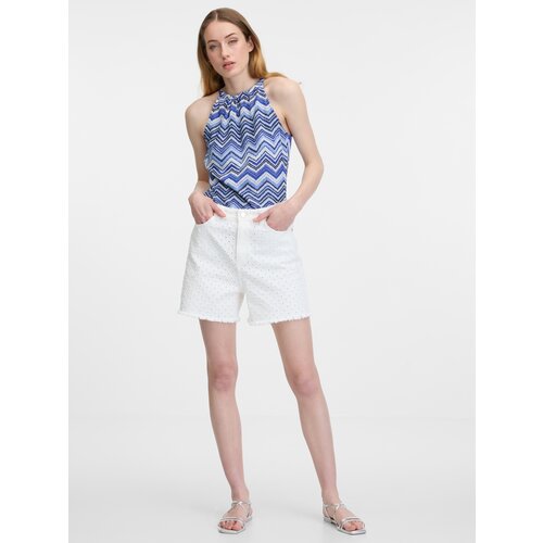 Orsay Blue women's patterned tank top - Women's Cene