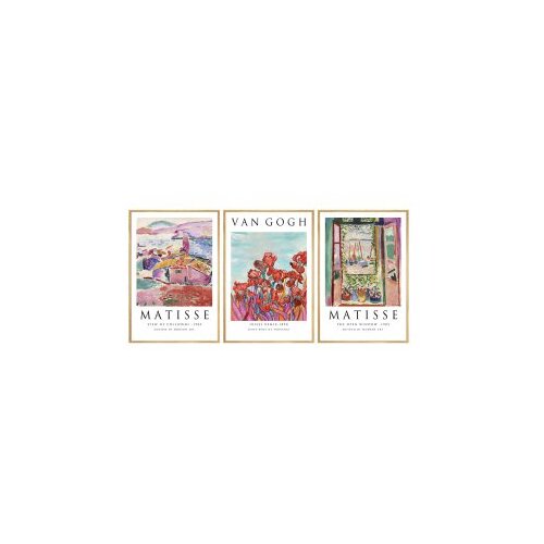 Wallxpert huhu268 - 50 x 70 Multicolor Decorative Framed MDF Painting (3 Pieces) Slike