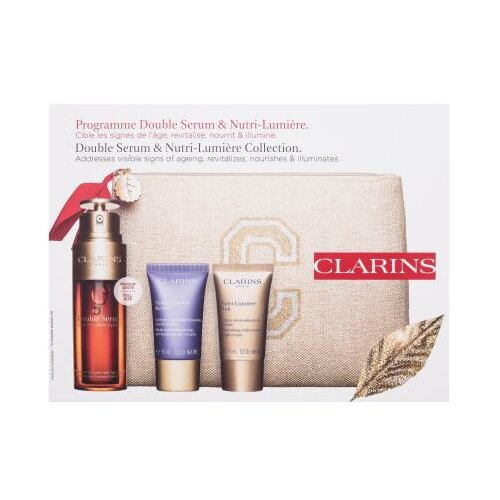 Clarins Double Serum &amp;amp; Nutri-Lumi&amp;egrave;re Collection božični darilni set za zrelo kožo Slike