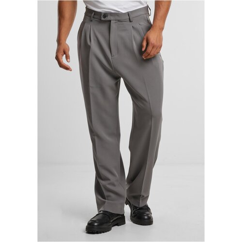 Urban Classics Men&amp;#039;s Double Pleated Pants - Black Slike