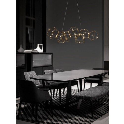 Nova Luce LED viseća svjetiljka aluminijska u zlatnoj boji Nebula &amp;ndash; Slike