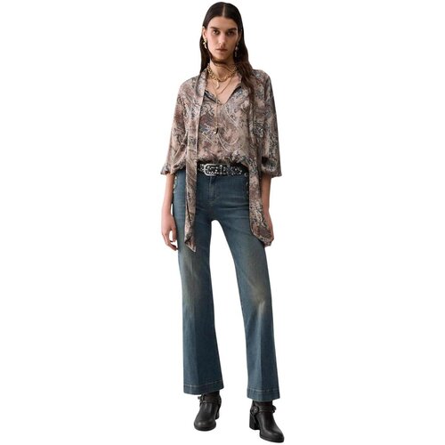 Liu Jo Kavbojke bootcut PANTS UF6093 D0328 Modra Slike