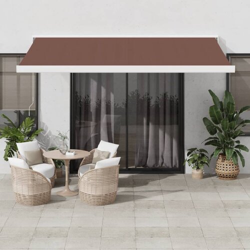 vidaXL Tenda na automatsko uvlačenje smeđa 450 x 300 cm Cene