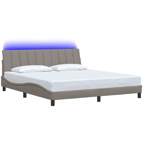 Okvir za krevet bez madraca Hanko smeđesivi 180x200 cm od tkanine Slike