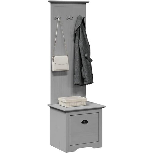 vidaXL Ormar za predsoblje s kukama "BODO" sivi 50x40x157 cm Cijene
