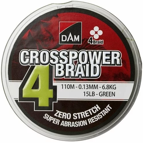 DAM Crosspower 4-Braid Green 0,13 mm 6,8 kg 150 m