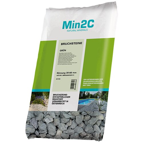  Lomljeno kamenje (alpski zelene boje, granulacija: 30 mm - 60 mm, 25 kg) Cijene