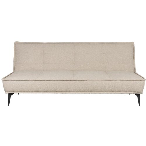 White Label Bež raztegljiva sedežna garnitura iz tkanine boucl&eacute; 184 cm Cielke &ndash; Cene