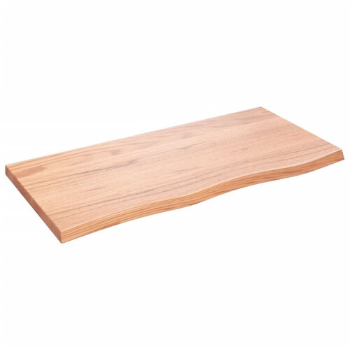 vidaXL Stenska polica svetlo rjava 100x50x4 cm trdna hrastovina Cene