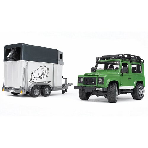 Bruder 02592 Jeep s prikolico in konjem Land Rover Slike