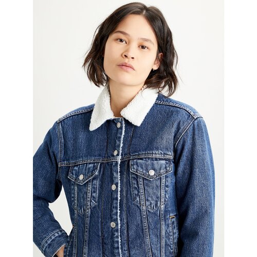 Levi's Blue women's denim jacket with fake fur coat® Slike